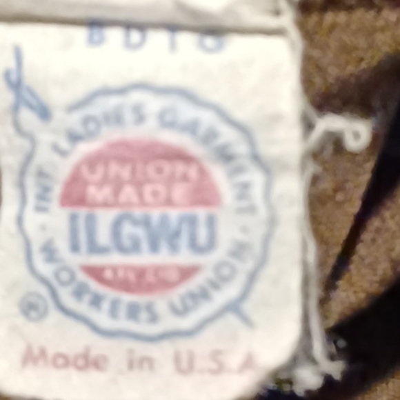 ACT lll Vintage Shirt Jacket Polyester Brown & Whote Button Cuff Small - Picture 12 of 13